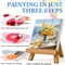 Framed Paint by Numbers Kit for Adults Beginner with Easel, Flowers Adult Paint by Number Kits on Canvas Framed, DIY Acrylic Watercolor Oil Paint by Number with Frame for Home Decor 16x16 Inch